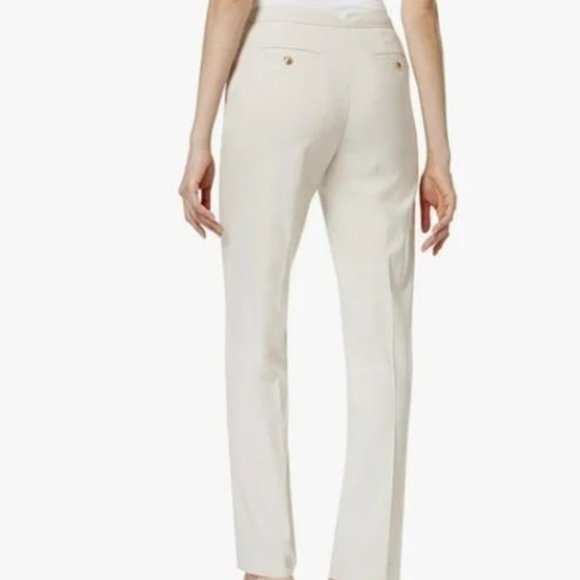 Tommy Hilfiger Ivory Fairfield Trousers Relaxed Fit Size 2 NWT - Picture 3 of 16